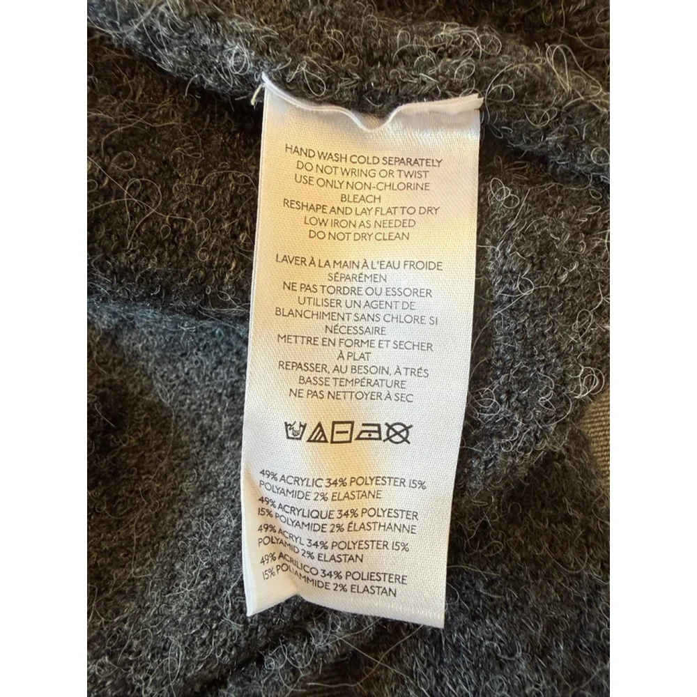 Maeve by Anthropologie embellished crew-neck cardigan sweater gray XS
